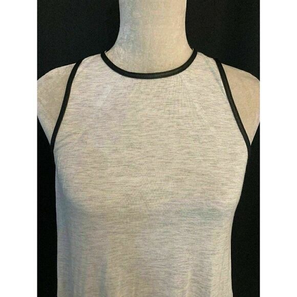 zara wb collection Womens Gray Black Crew Neck Tank Top Medium - Picture 2 of 5